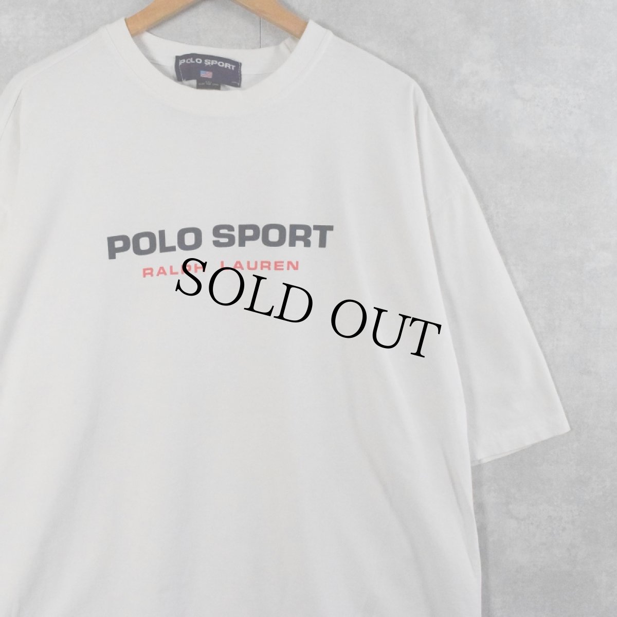 画像1: 90's ブート POLO SPORT Ralph Lauren USA製 ロゴプリントTシャツ XXL (1)