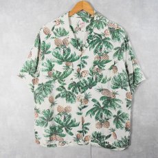 画像1: 50's Random Wear "Pineapple" オールオーバーパターン レーヨンハワイアンシャツ  (1)