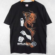 画像1: Bruce Lee "DRAGON'S SHADOW" ハリウッド俳優 プリントTシャツ BLACK L (1)