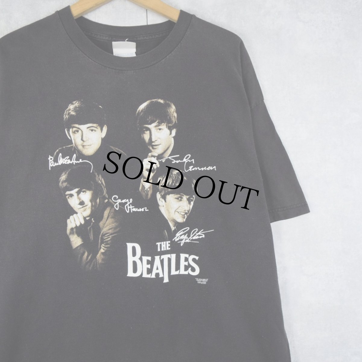 画像1: 2001 THE BEATLES ロックバンドTシャツ BLACK 2XL (1)