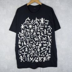 画像1: 80's Ken Brown アートプリントTシャツ NAVY (1)