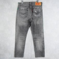 画像2: Levi's 501 ハンドペイント ブラックデニムパンツ W34 (2)