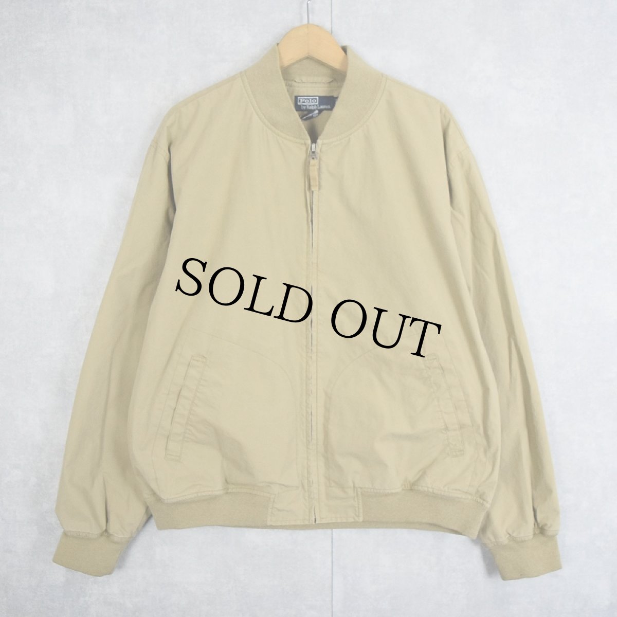 画像1: POLO Ralph Lauren "MILITARY TYPE" コットンジップジャケット L (1)