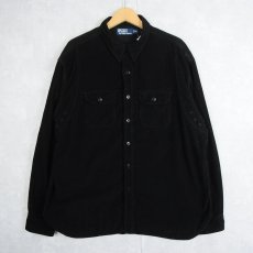 画像1: POLO Ralph Lauren コーデュロイシャツ BLACK XL (1)