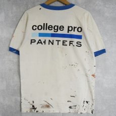 画像2: "college pro PAINTERS" ペンキペイント プリントリンガーTシャツ (2)