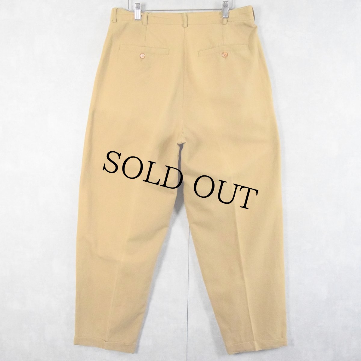 画像2: 〜90's J.RIGGINGS スリータック コットンスラックス W33 (2)