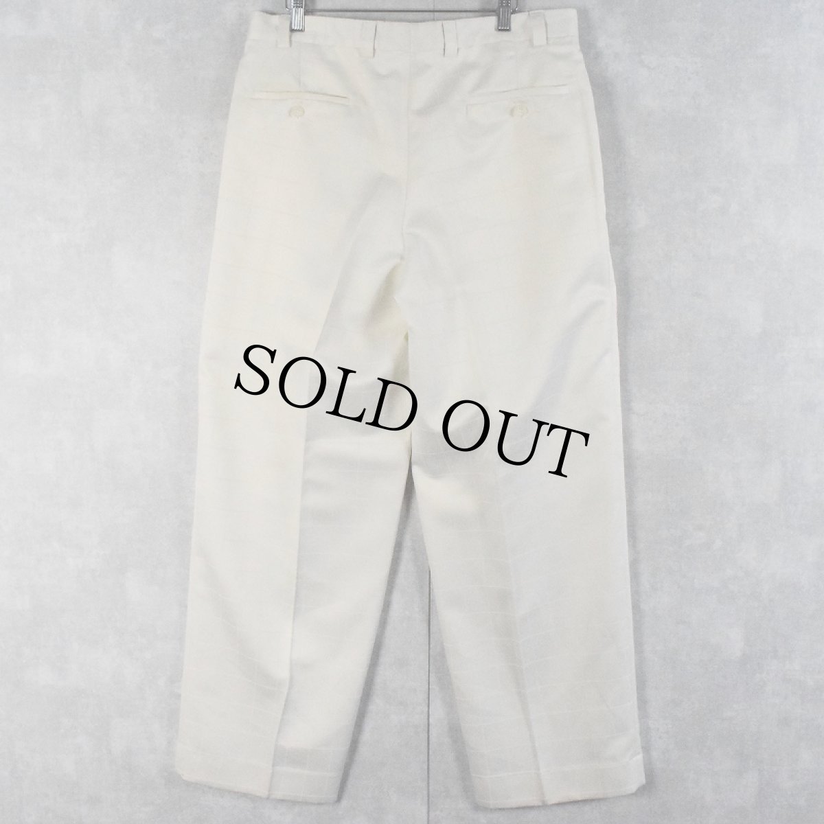 画像2: STACY ADAMS フォータック チェック柄 ズートスラックス W35 (2)