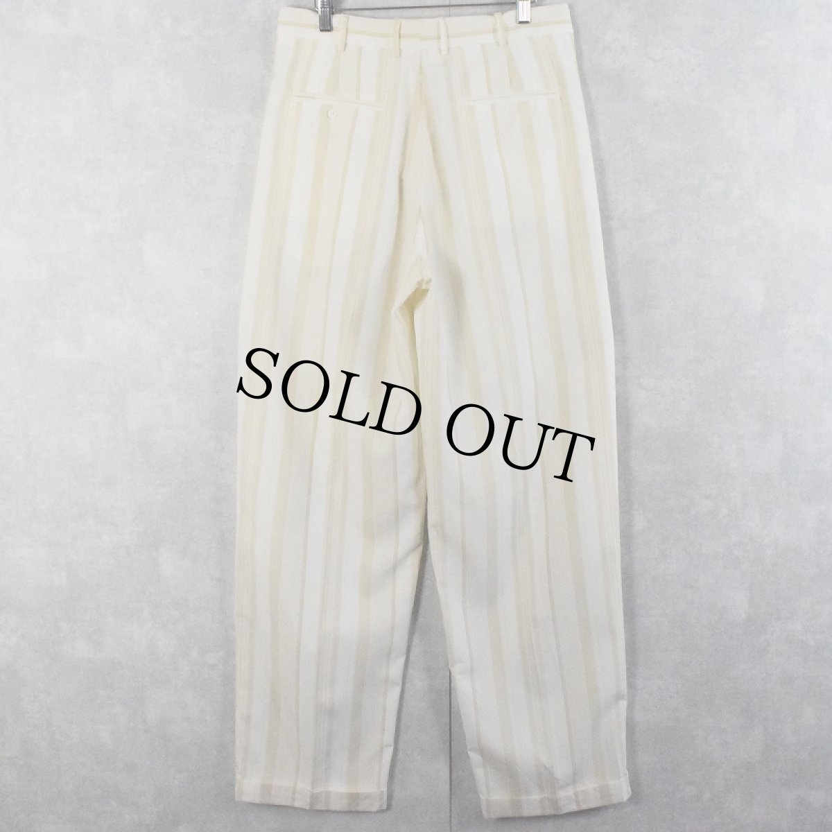 画像2: 90's VIRGOLA マルチストライプ柄 ズートスラックス W32 (2)