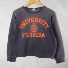 画像1: 60's Champion C中ランタグ "UNIVERSITY OF FLORIDA" プリントスウェット (1)