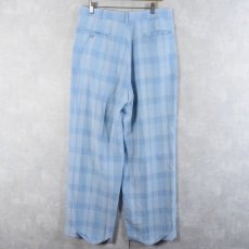画像2: 90's PRONTI チェック柄 ズートスラックス W34 (2)