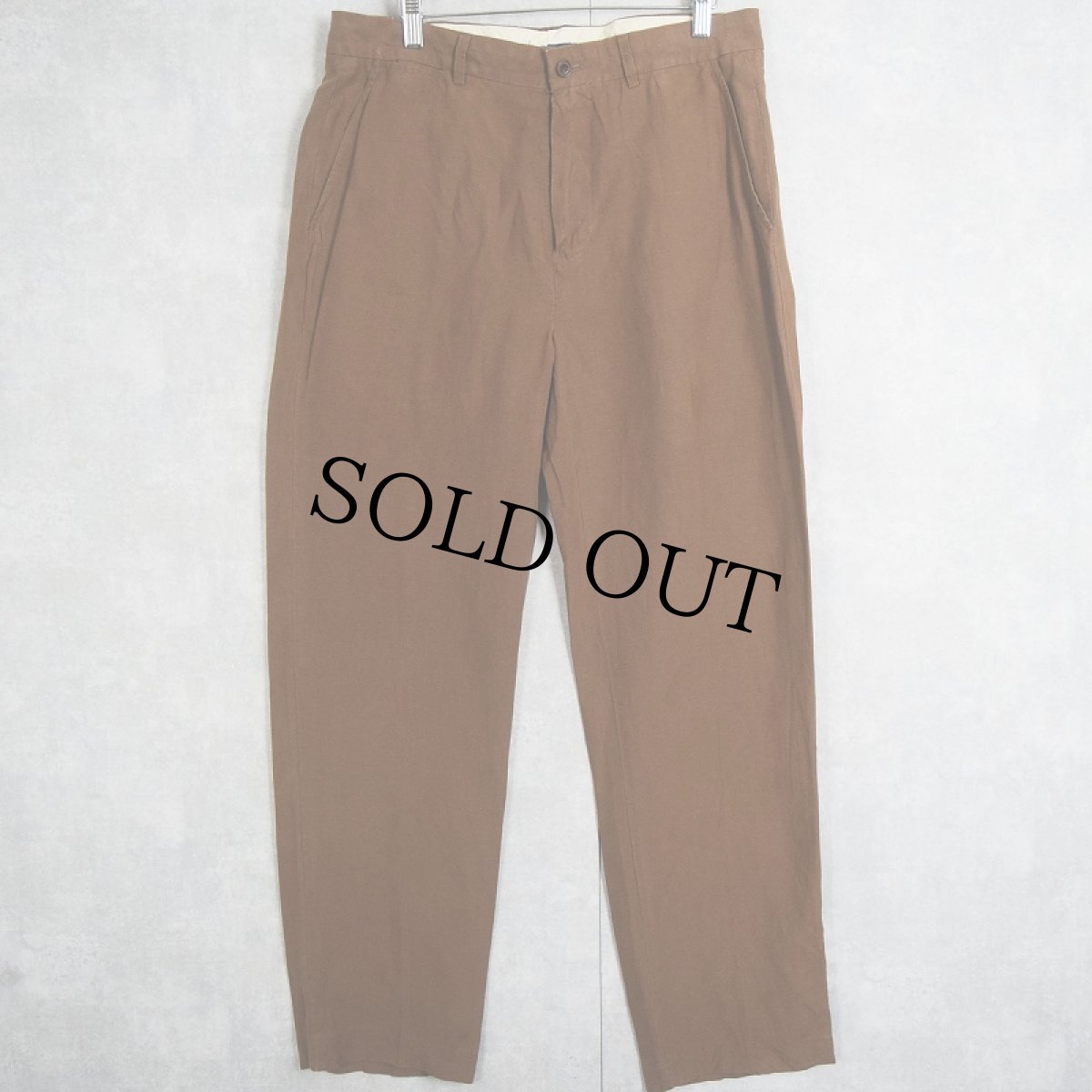 画像1: POLO Ralph Lauren リネン×シルク スラックス W33 (1)