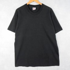 画像1: 90's FRUIT OF THE LOOM USA製 無地Tシャツ BLACK XL (1)