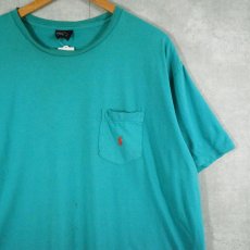 画像1: 90's POLO Ralph Lauren ロゴ刺繍 ポケットTシャツ XL (1)