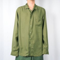 画像2: POLO Ralph Lauren ヘリンボーン織り シルク×コットン×リネンシャツ L (2)