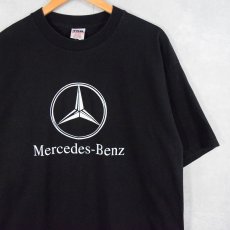 画像1: 90's Mercedes-Benz 自動車メーカー ロゴプリントTシャツ BLACK XL (1)