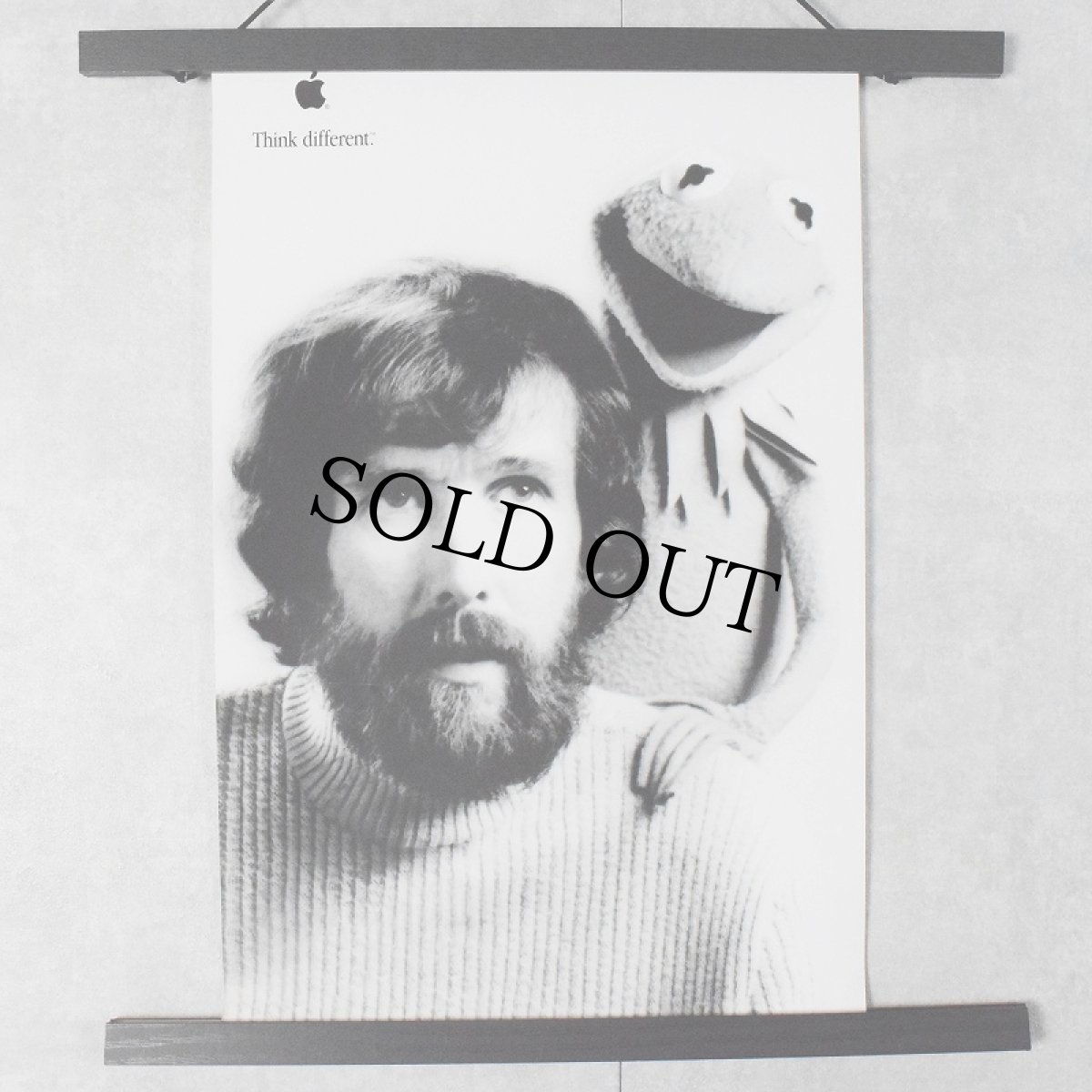 画像1: 90's Apple Think different Poster "Jim Henson & Kermit" (1)