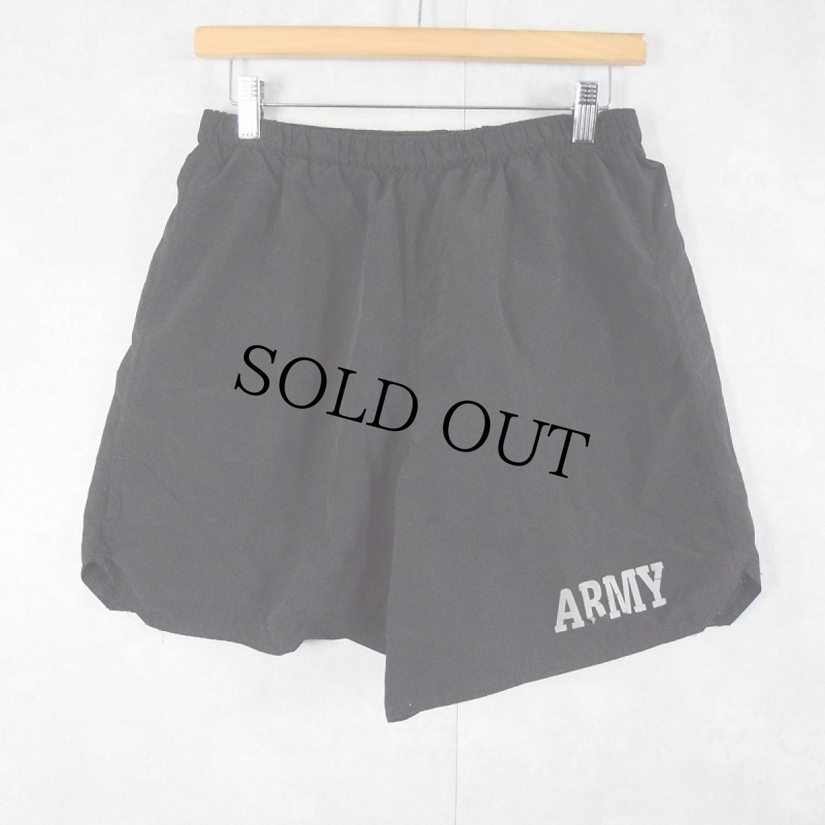 画像2: U.S.ARMY PFU トレーニングショーツ BLACK LARGE (2)