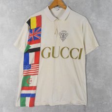 画像1: ブート GUCCI ロゴプリントポロシャツ (1)