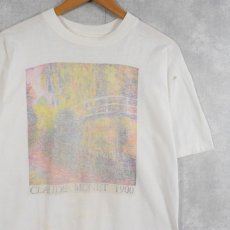 画像1: 80〜90's Claude Monet "The Japanese Bridge" アートプリントTシャツ L (1)