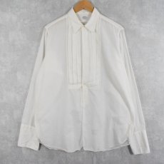 画像1: 【SALE】 40's Arrow  "プリーテッドブザム×ダブルカフス" ストライプ柄 ドレスシャツ (1)