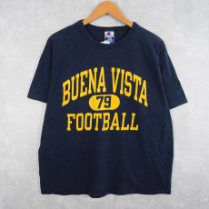 画像1: 90's Champion USA製 "BUENA VISTA FOOTBALL" プリントTシャツ NAVY L (1)