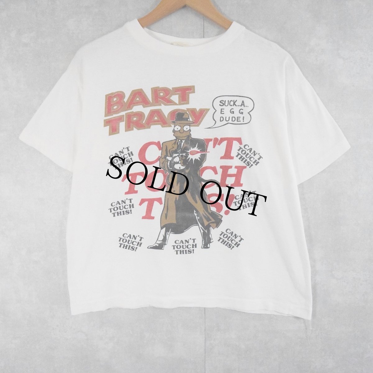 画像1: 90's THE SIMPSONS "BART TRACY" キャラクターパロディ プリントTシャツ M (1)
