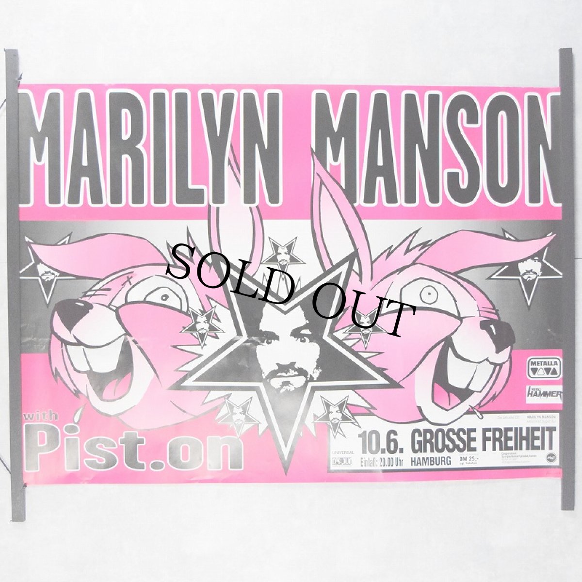 画像1: 90's Frank Kozik "MARILYN MANSON" ロックバンドツアー Poster (1)