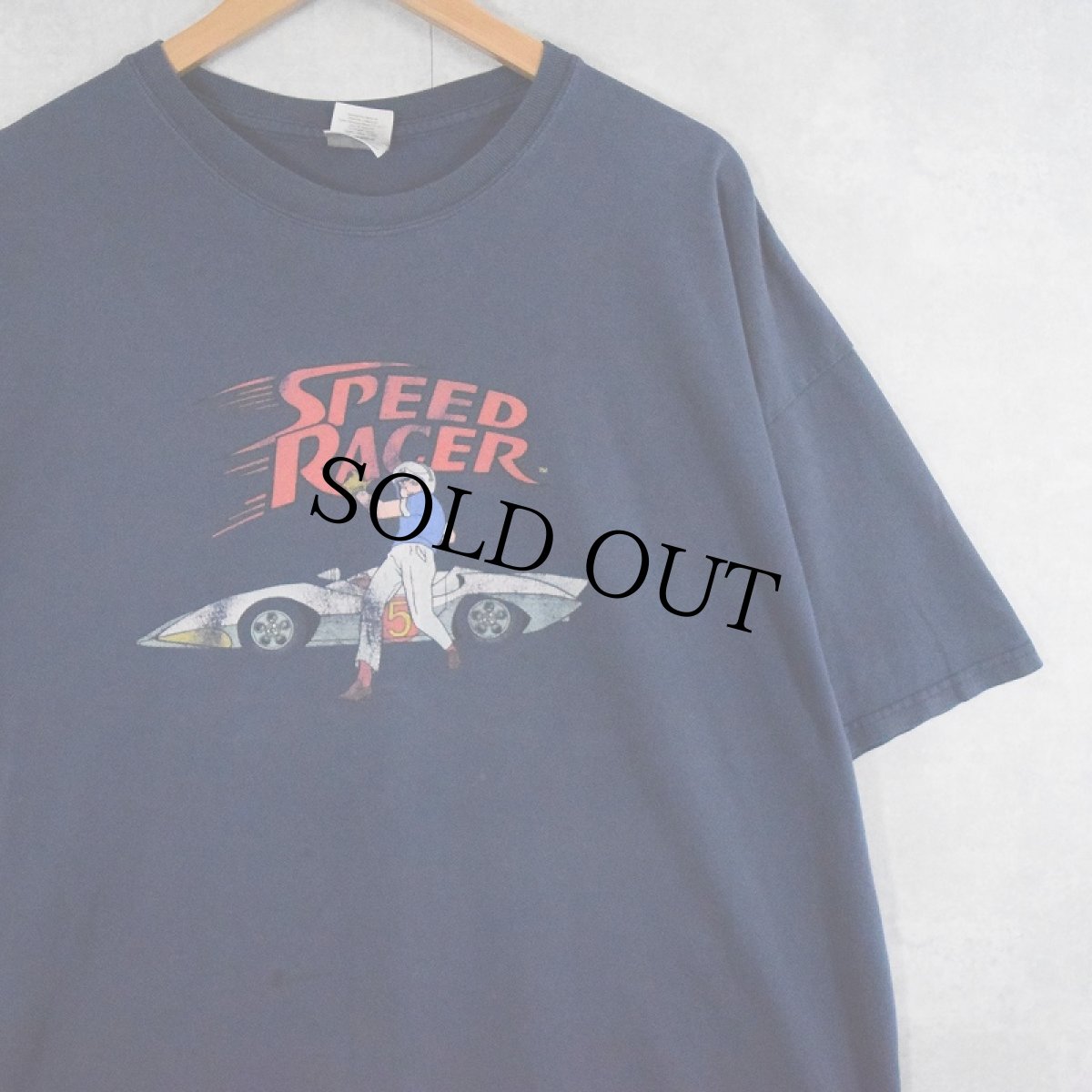 画像1: SPEED RACER アニメプリントTシャツ NAVY XL (1)