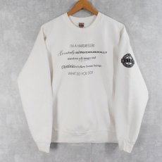 画像1: 【SALE】 90's "I'M A HAIRDRESSER!" USA製 メッセージプリントスウェット XL (1)
