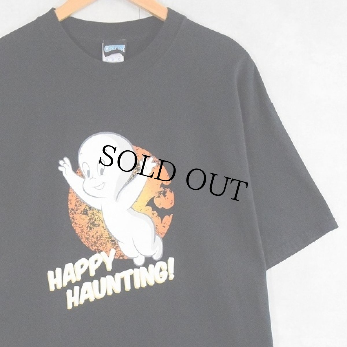 画像1: CASPER "HAPPY HAUNTING!" キャラクタープリントTシャツ BLACK XL (1)