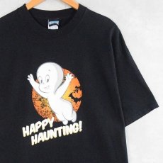 画像1: CASPER "HAPPY HAUNTING!" キャラクタープリントTシャツ BLACK XL (1)