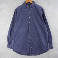 画像1: 90's Ralph Lauren コットンツイル ボタンダウンシャツ XLT (1)