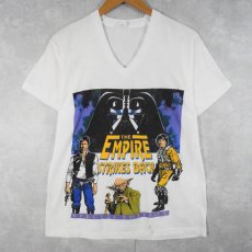 画像1: 80's STAR WARS "THE EMPIRE STRIKES BACK" Vネック 映画プリントTシャツ  (1)