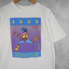 画像1: 2000's PETER MAX "LEAP YEAR 2000 FESTIVAL" アートプリントTシャツ L (1)