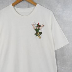 画像1: 【SALE】 90's Disney "Peter Pan" キャラクター刺繍Tシャツ (1)