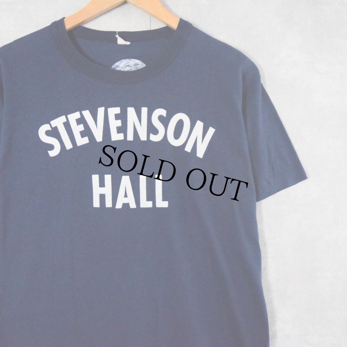 画像1: 50〜60's Empire "STEVENSON HALL" プリントTシャツ NAVY L (1)