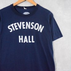 画像1: 50〜60's Empire "STEVENSON HALL" プリントTシャツ NAVY L (1)