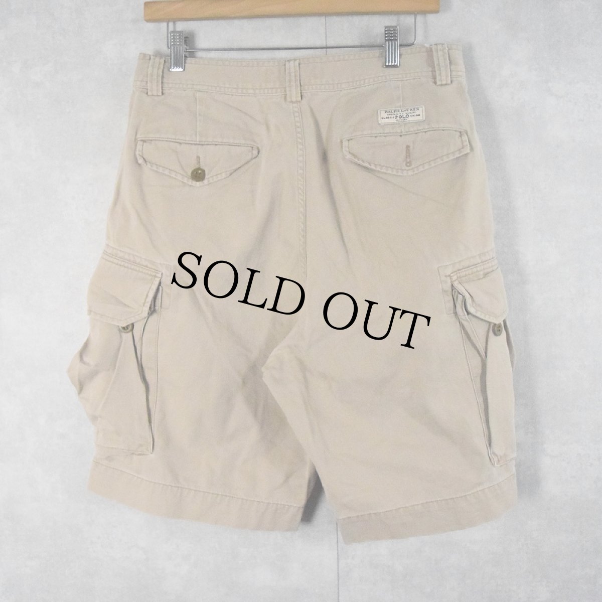 画像2: POLO Ralph Lauren コットンカーゴショーツ W33 (2)