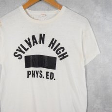 画像1: 50's Russell Southern USA製 "SYLVAN HIGH PHYS.ED." プリントTシャツ SIZE42-44 (1)