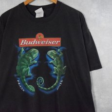 画像1: 2000's Budweiser ビールメーカー プリントTシャツ BLACK XXL (1)