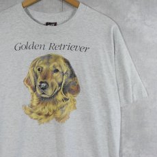 画像1: 90's USA製 "Golden Retriever" 犬プリントTシャツ L (1)