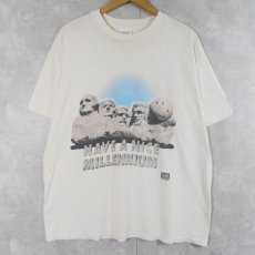 画像1: 2000's USA製 "HAVE A NICE MILLENIUM" モアイプリントTシャツ XL (1)