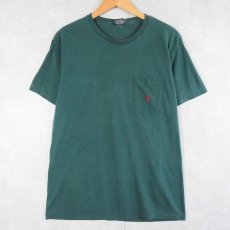 画像1: 90's POLO Ralph Lauren USA製 ロゴ刺繍 ポケットTシャツ S (1)