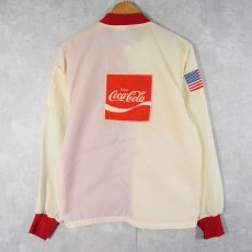 画像2: 70's THE GREAT LAKES JACKET Coca-Cola ナイロンレーシングジャケット M (2)