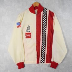 画像1: 70's THE GREAT LAKES JACKET Coca-Cola ナイロンレーシングジャケット M (1)