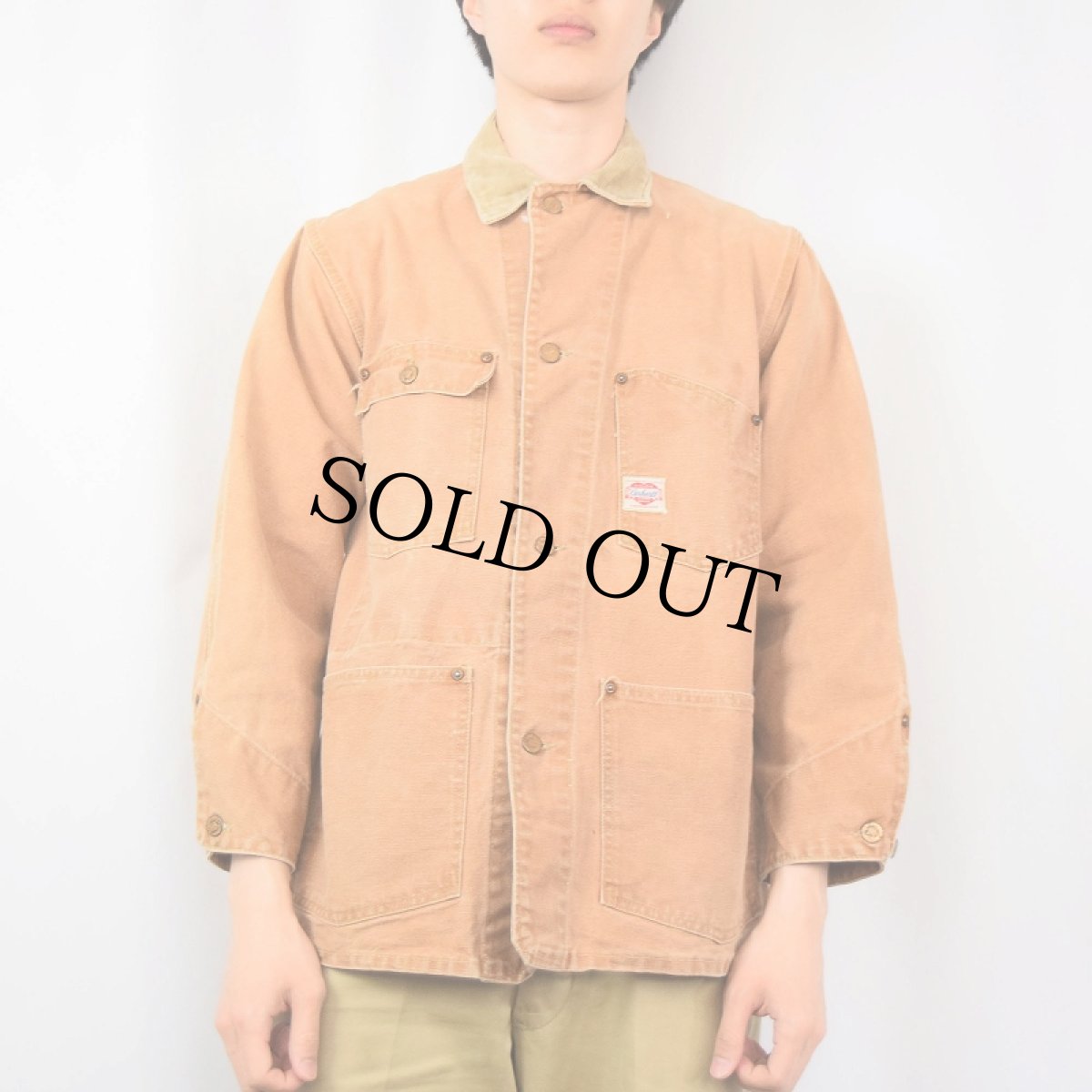 画像2: 40〜50's Carhartt ハートタグ ガチャポケ ダックカバーオール (2)