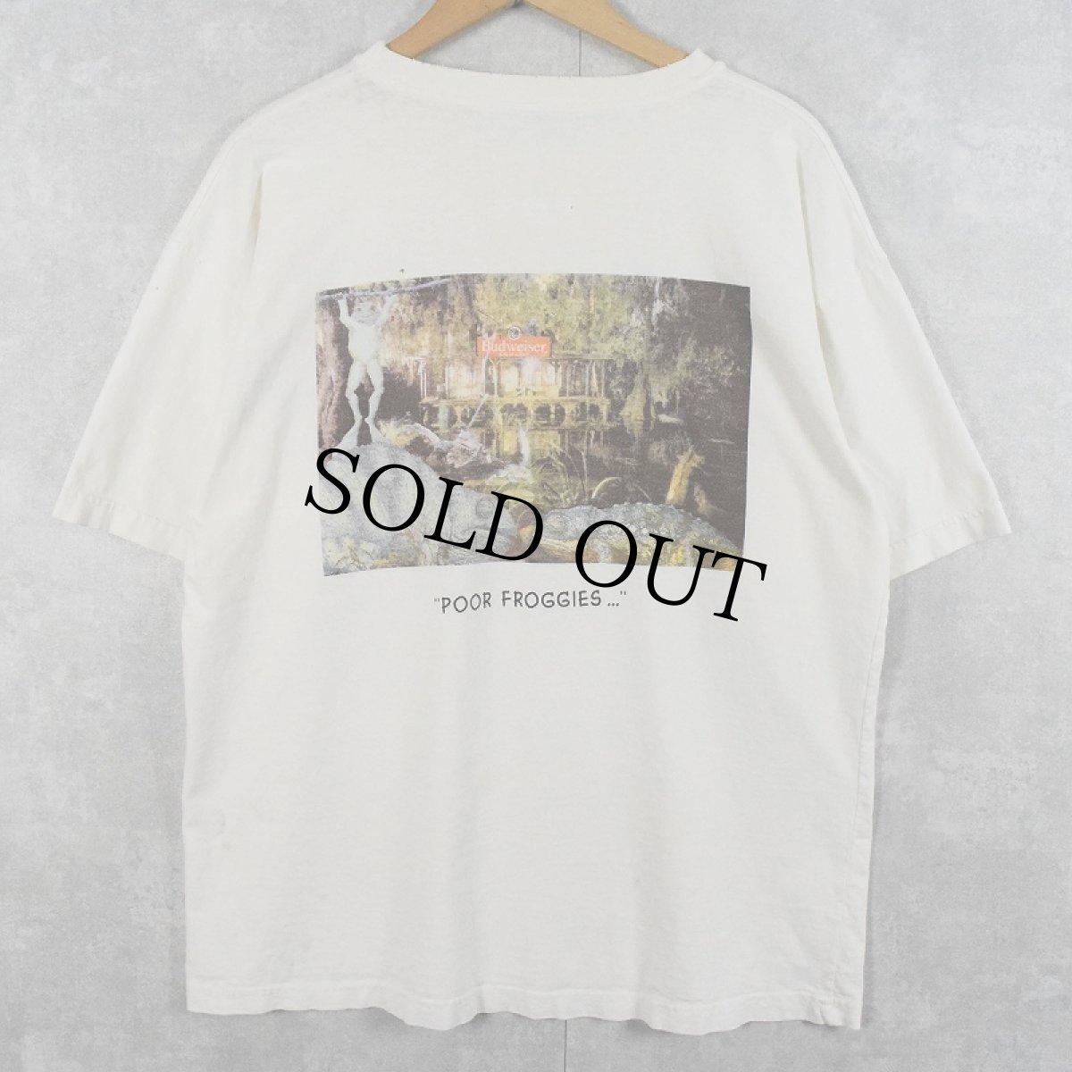 画像2: 90's Budweiser ビールプリント ポケットTシャツ (2)