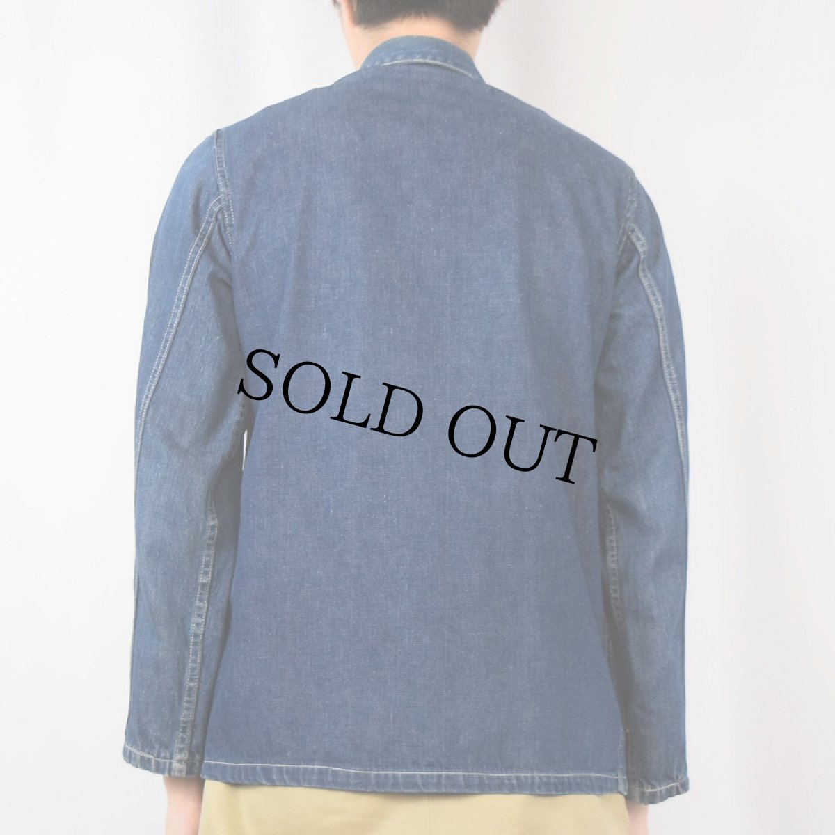 画像3: 40's WWII U.S.ARMY メタルボタン デニムカバーオール (3)