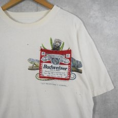 画像1: 90's Budweiser ビールプリント ポケットTシャツ (1)