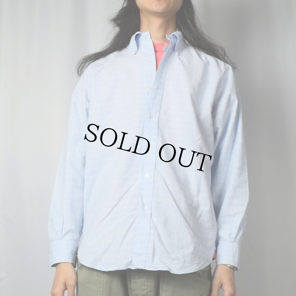 画像2: 90's Brooks Brothers USA製 チェック柄 オックスフォードボタンダウンシャツ SIZE15-33 (2)